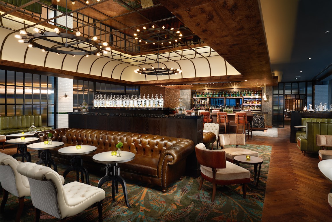 Stylish Distillery Bar in Hilton London Bankside, ideal for upscale events and networking.