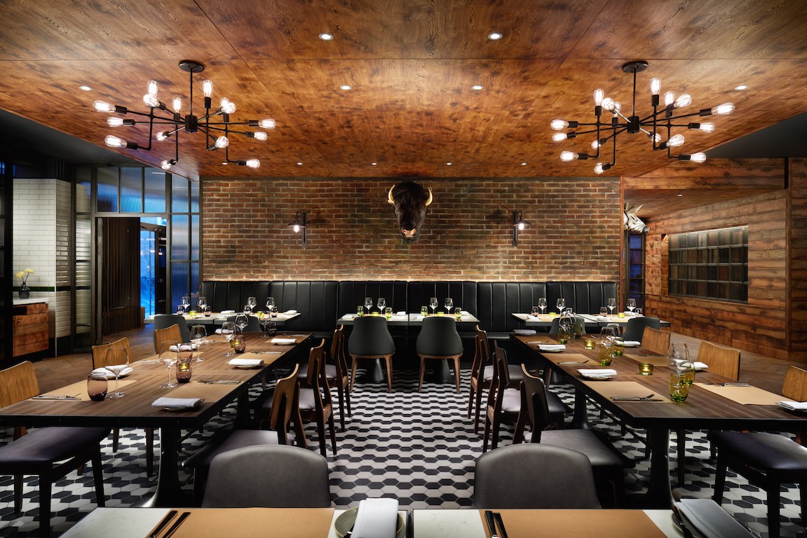 Stylish OXBO Restaurant in Hilton London Bankside, perfect for corporate events and gatherings.