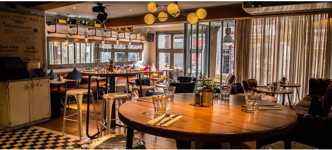 Stylish restaurant venue hire in Revolution Leeds for meetings and casual events.
