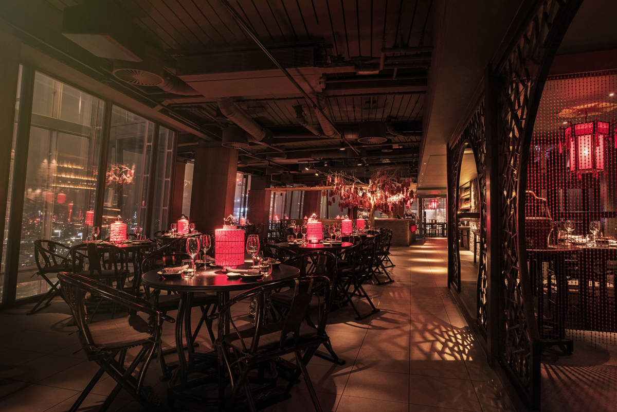 Stylish dining space in Beijing Hutong for upscale events and intimate gatherings.