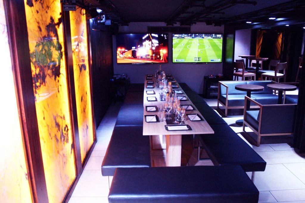 Modern event space at Onyx Bar, Inamo Covent Garden, ideal for corporate meetings and parties.