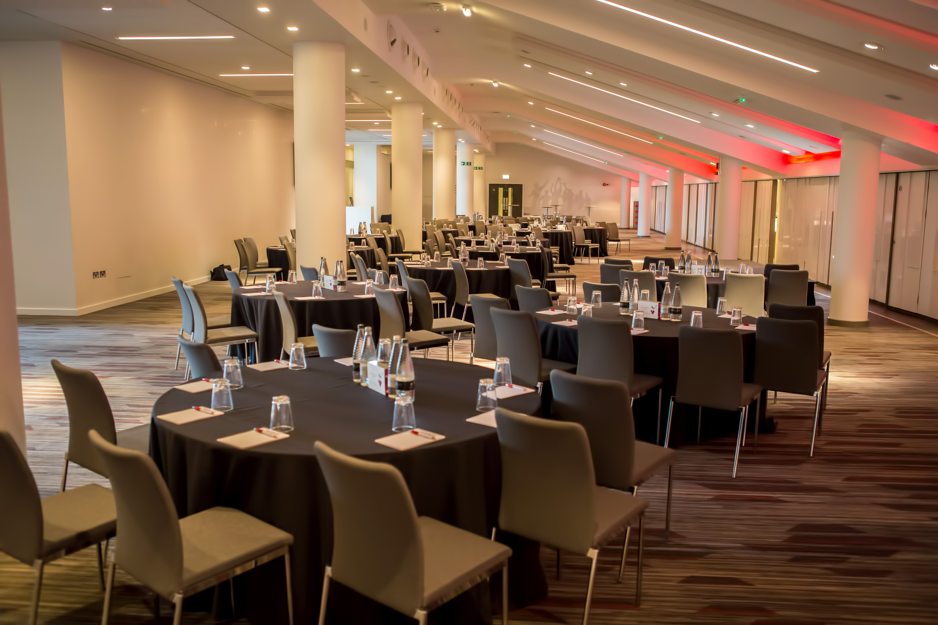 Spirit of Rugby event at Allianz Stadium, Twickenham with round tables for networking.