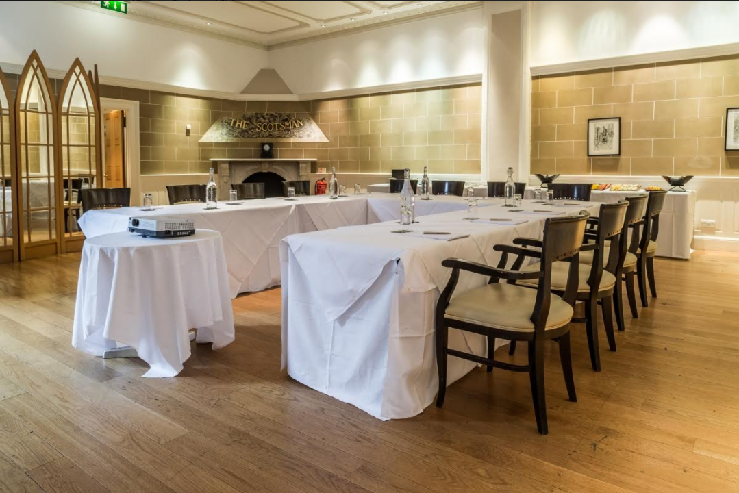 The Drawing Room at The Scotsman Hotel: polished meeting space for professional events.