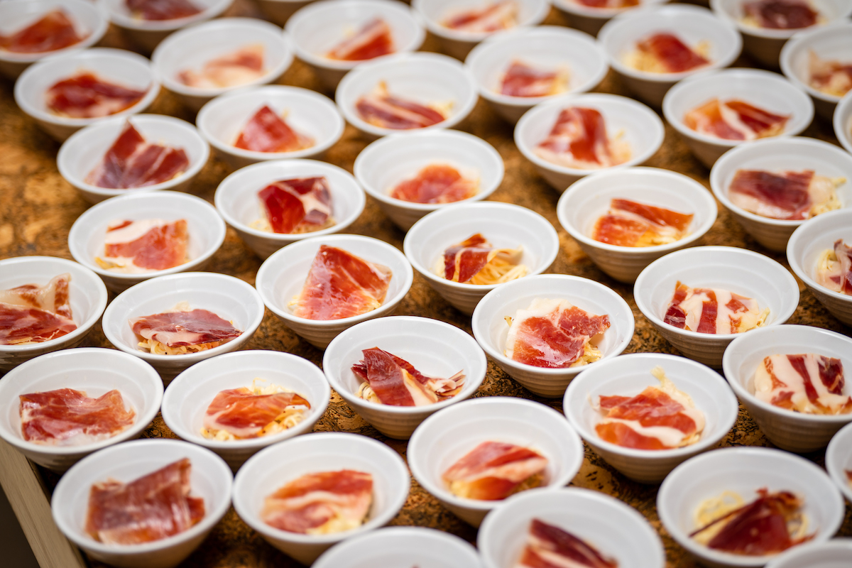 Champagne Bar cured meat display for gourmet tastings and networking events.