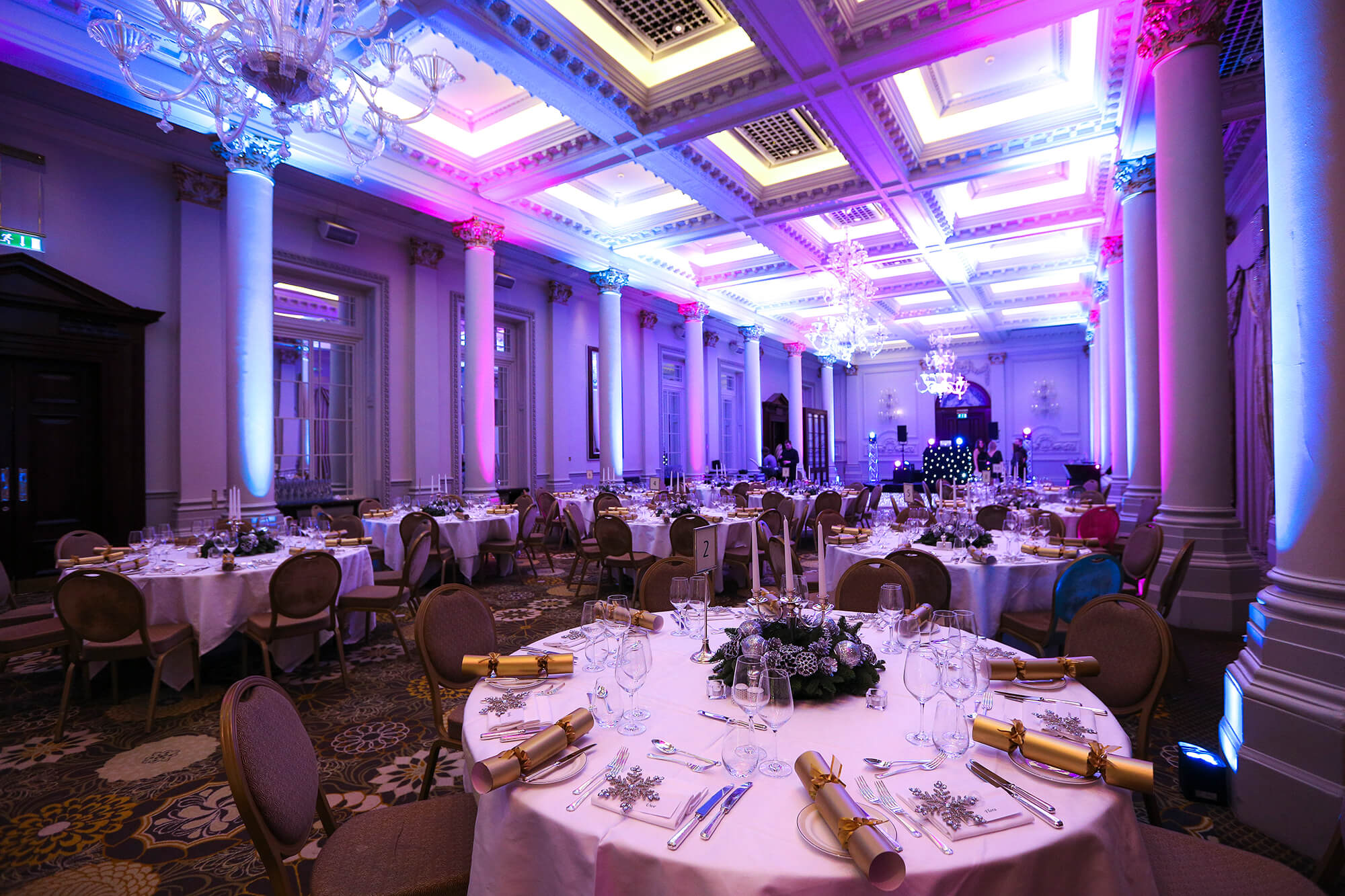 Grand Ballroom at The Langham, London: elegant banquet hall for weddings and galas.