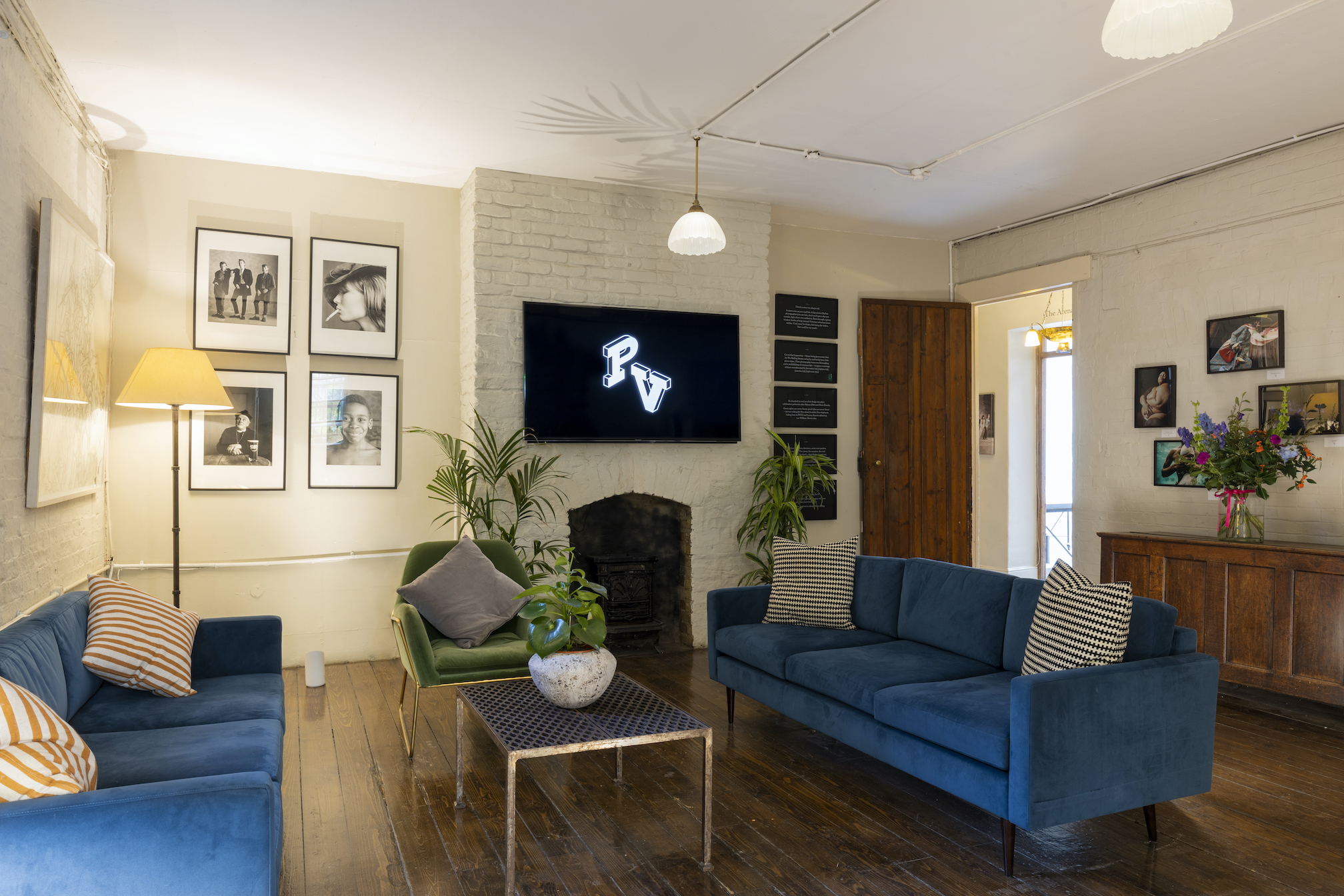 Stylish lounge area in Park Village for networking events and casual gatherings.