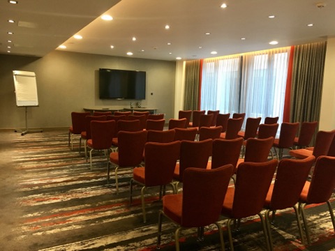 Hogarth Suite at Clayton Hotel Chiswick, bright meeting room for workshops and presentations.