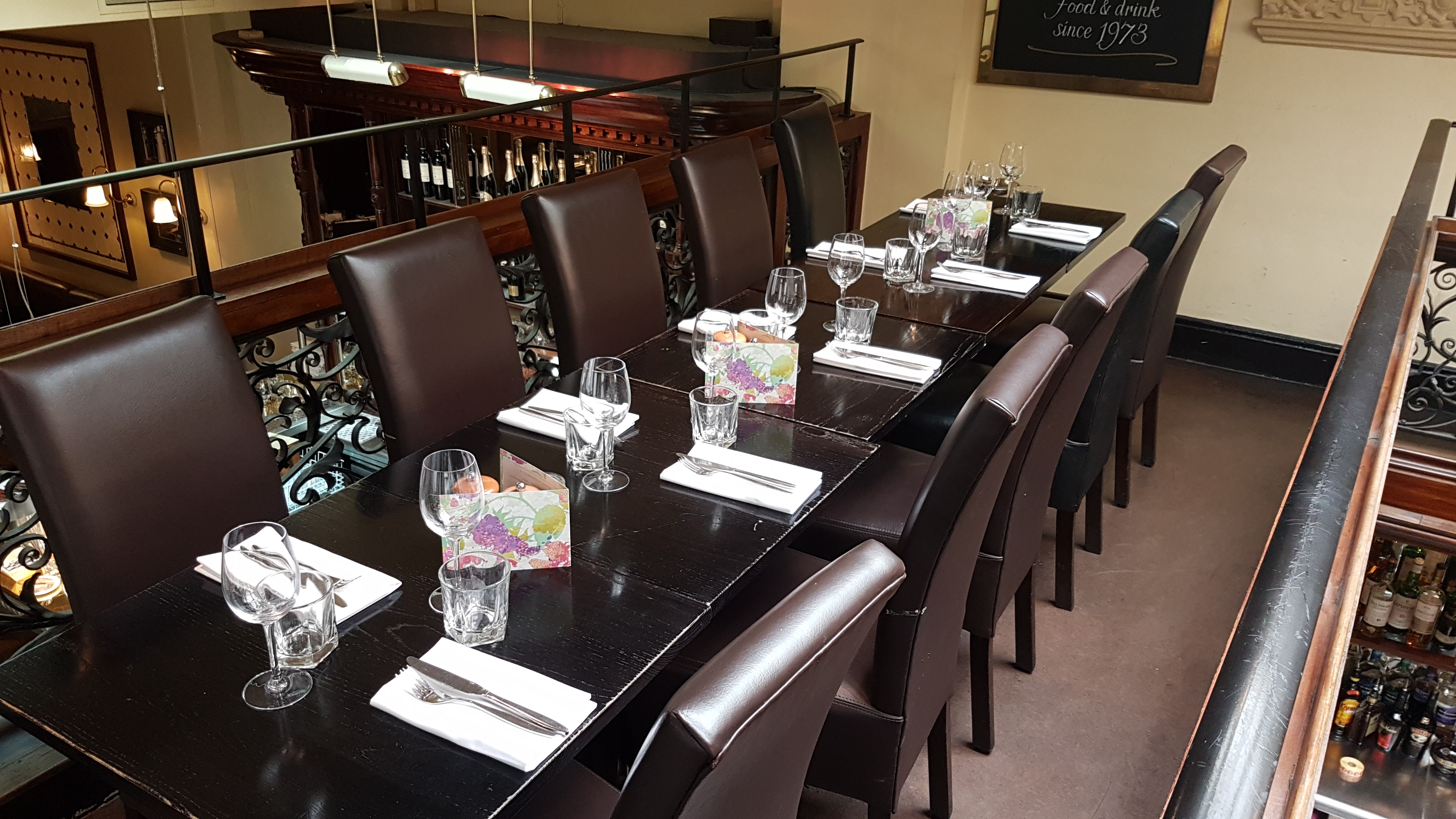 Elegant dining table at The Balcony, Browns Mayfair, perfect for corporate events or gatherings.