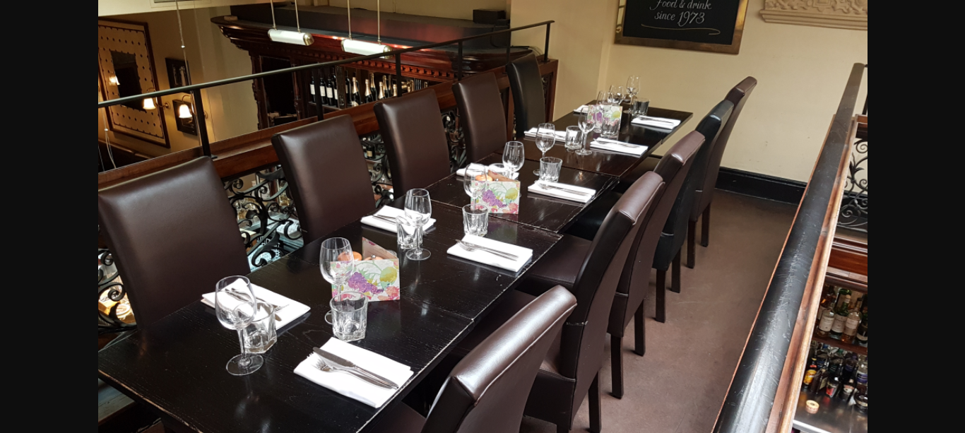 Elegant private dining table in The Balcony, Browns Mayfair, ideal for corporate events.