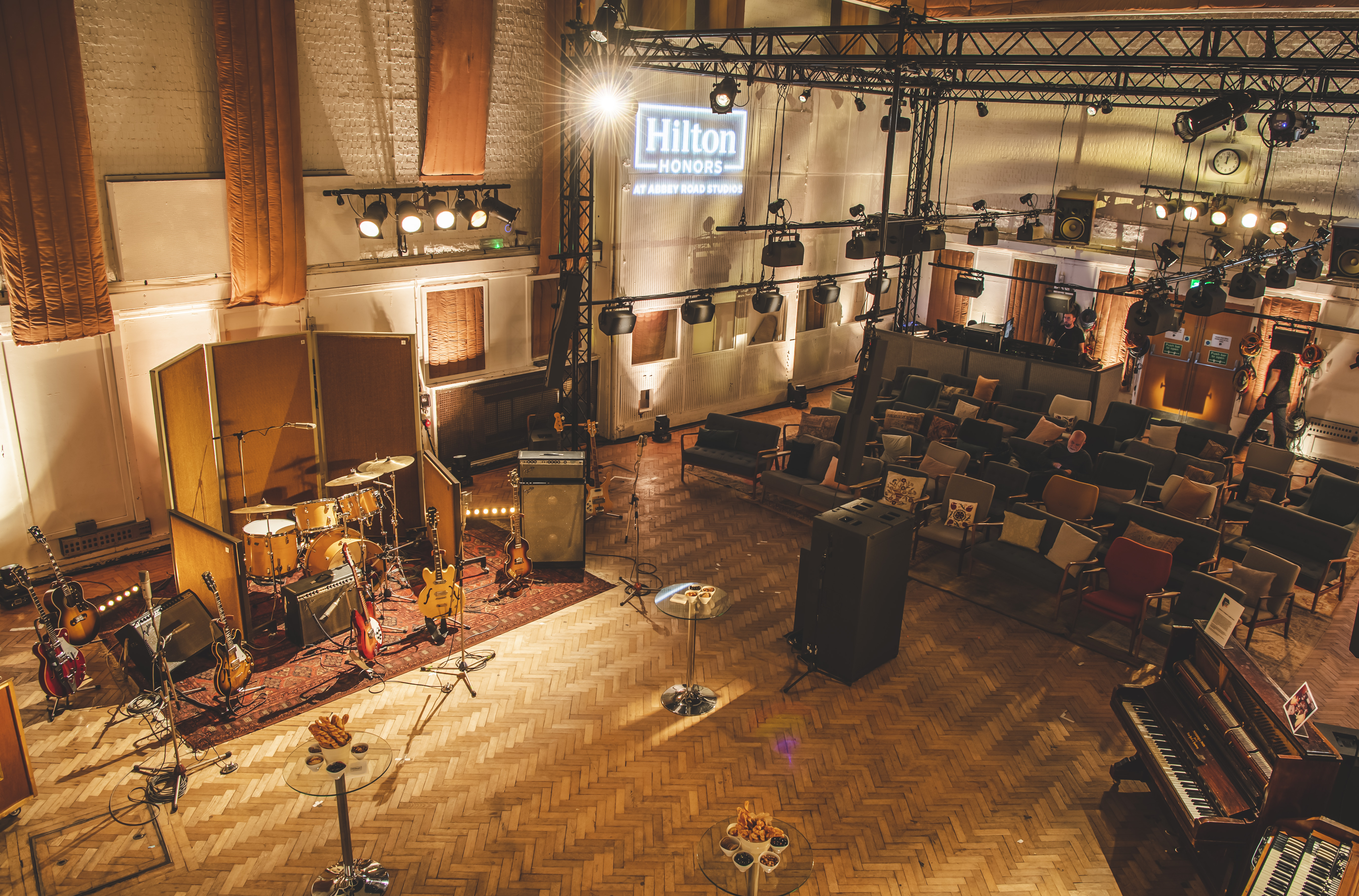 Abbey Road Studios' Studio Two: versatile event space with stage for live performances.