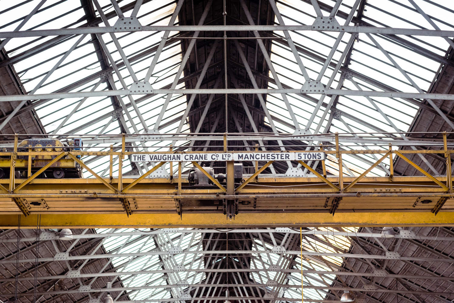Overhead crane in The Rainbow Venues, ideal for corporate events and gatherings.