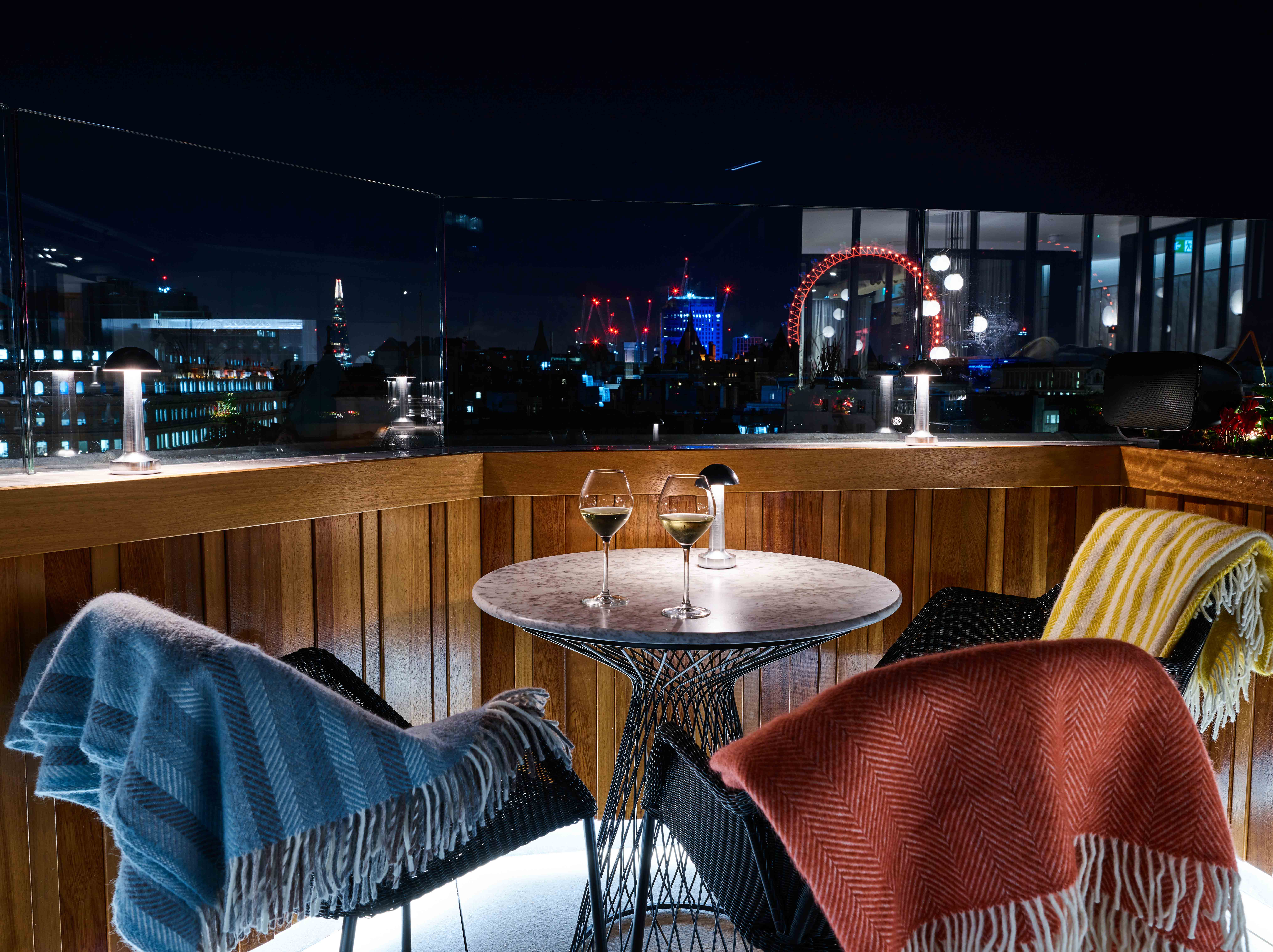 Stylish rooftop venue with skyline view ideal for upscale events and intimate meetings.