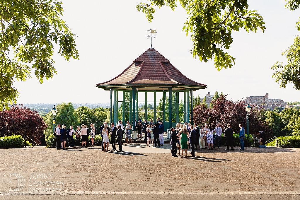 Bandstand gazebo at Horniman Museum, ideal for weddings and social gatherings.