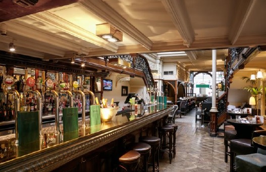Spacious Browns Mayfair bar, elegant decor for networking events and social gatherings.