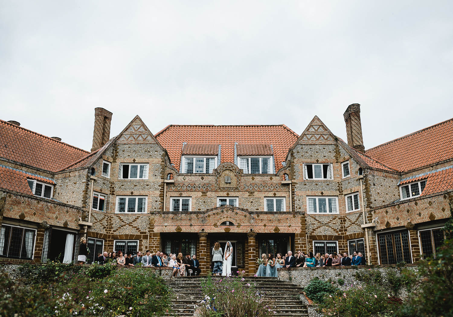 Stunning Voewood Gardens venue with grand stone facade, perfect for weddings and events.