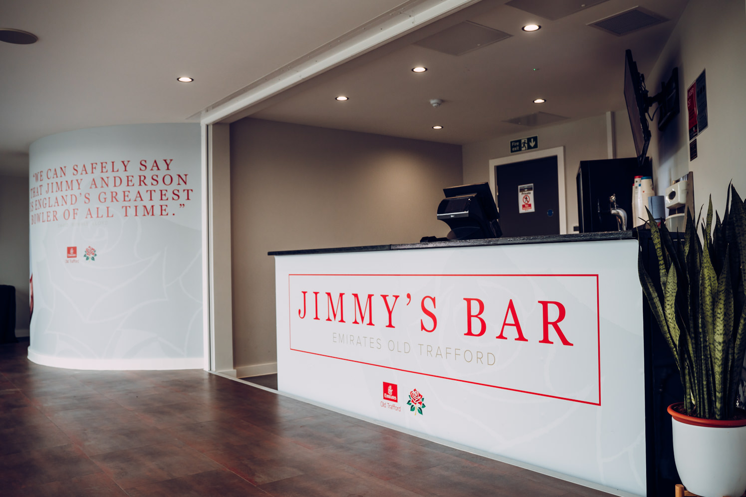Modern bar area at Hilton Garden Inn Manchester, perfect for networking events and receptions.
