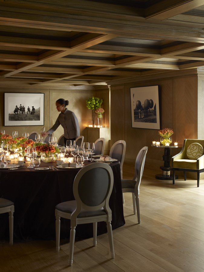 Elegant dining room at The Connaught, perfect for intimate gatherings and corporate dinners.
