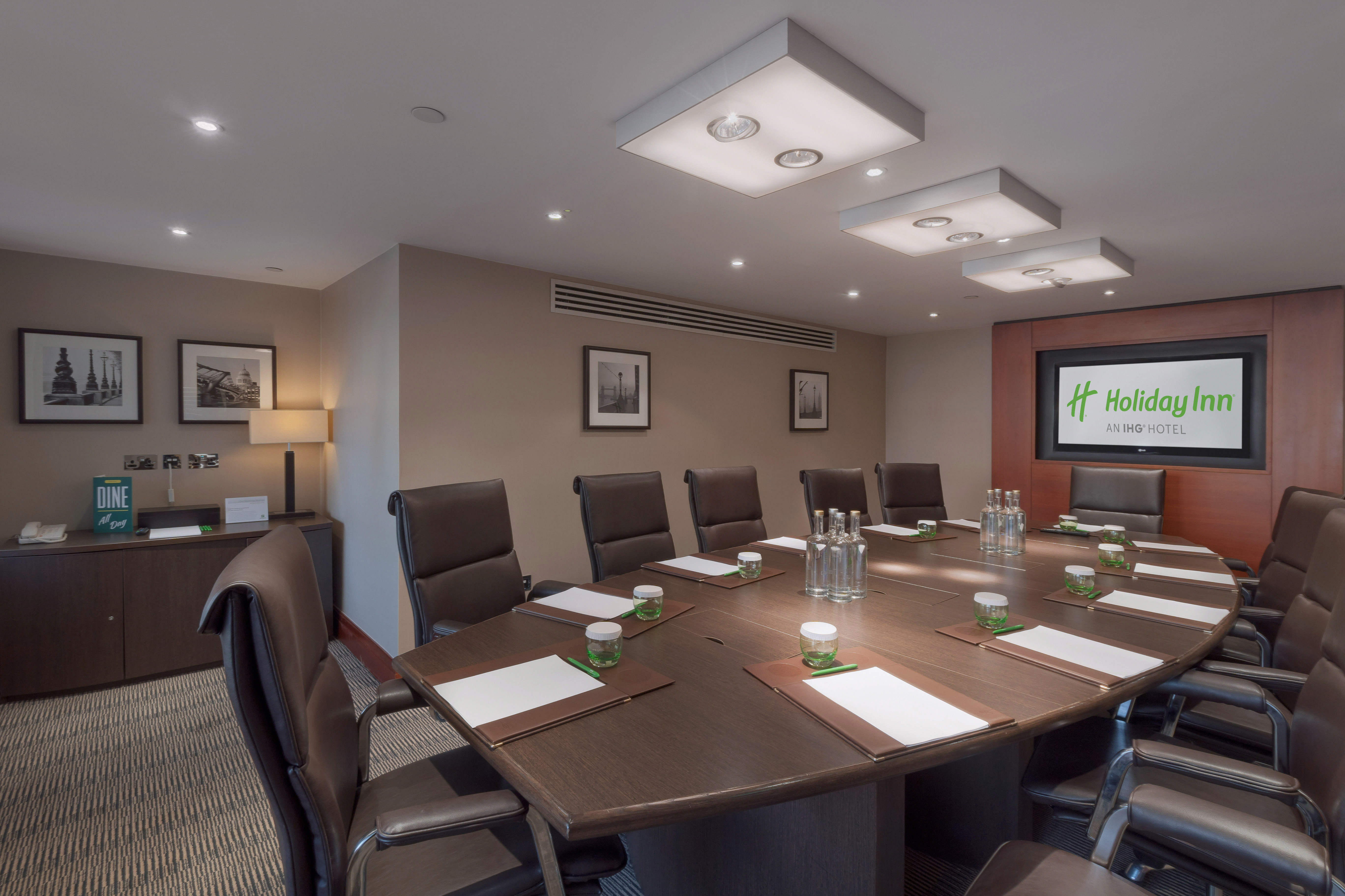 Executive Boardroom at Holiday Inn Kensington, ideal for corporate meetings and events.