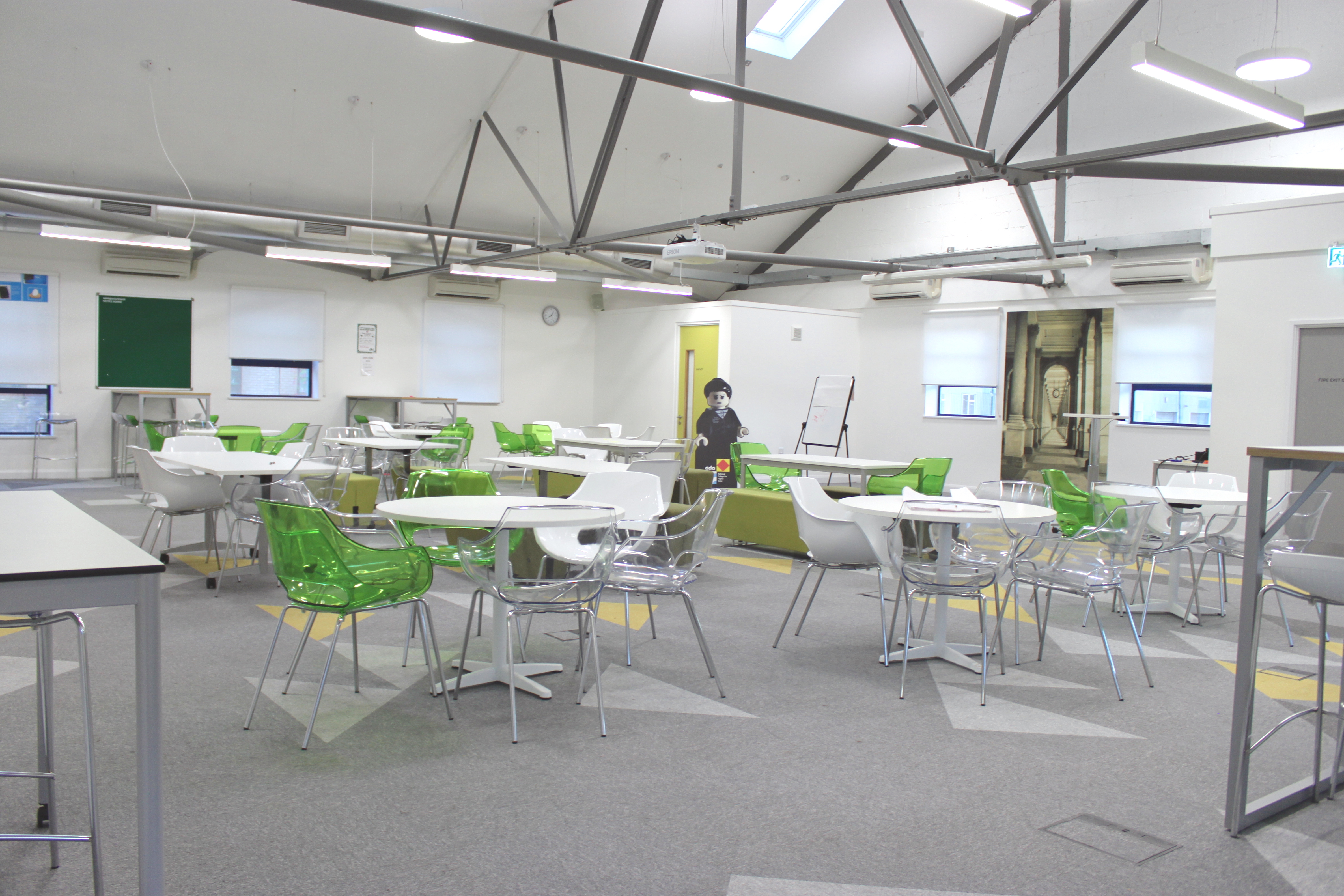 Open space kitchenette at Ada National College, ideal for meetings and events.