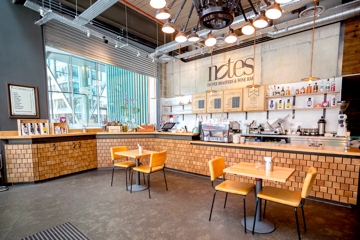 Modern café venue in Notes Victoria, ideal for networking events and informal meetings.