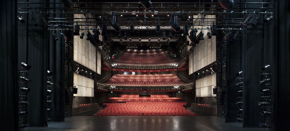Sadler's Wells Theatre with tiered seating, perfect for performances and corporate events.