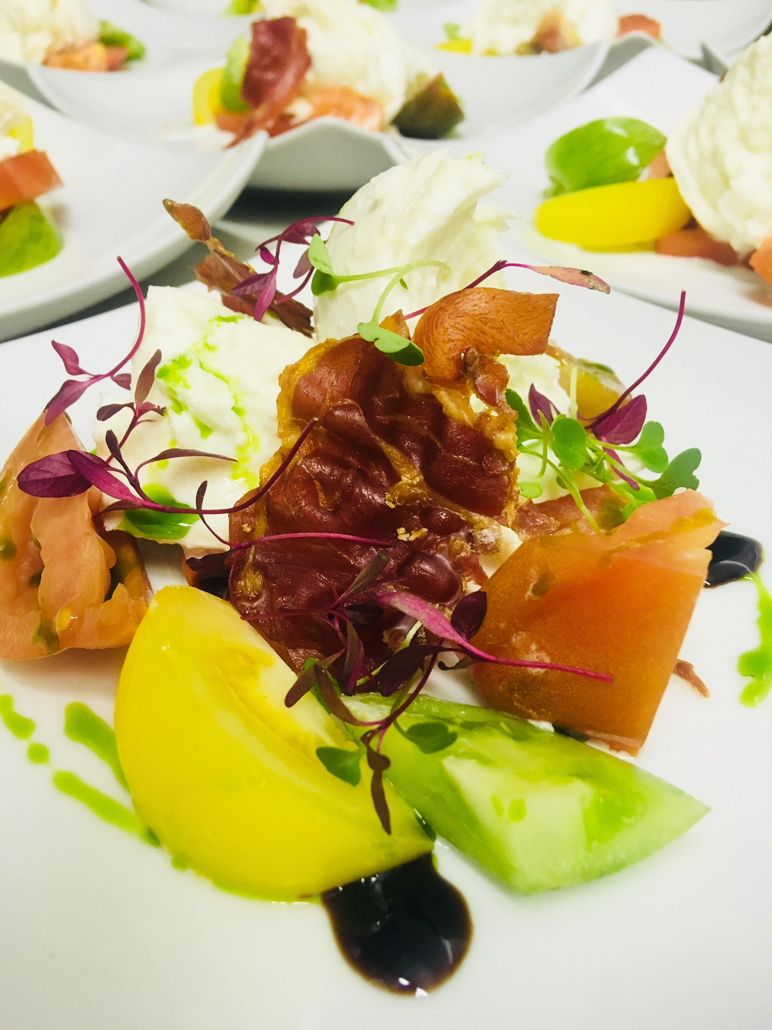 Vibrant plated dish at Nonsuch Mansion for upscale events and catering.