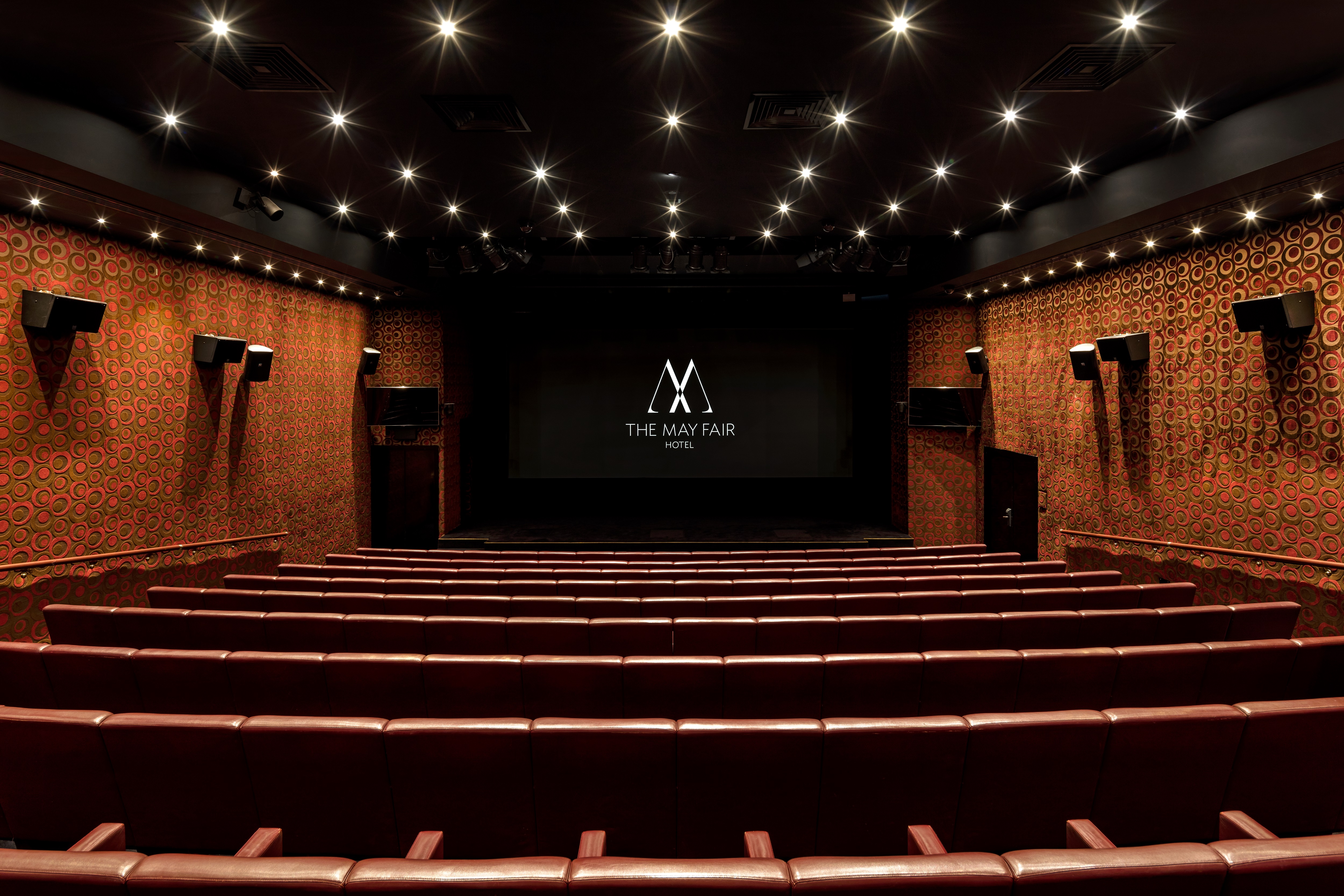 May Fair Theatre with tiered seating, ideal for corporate events and presentations.