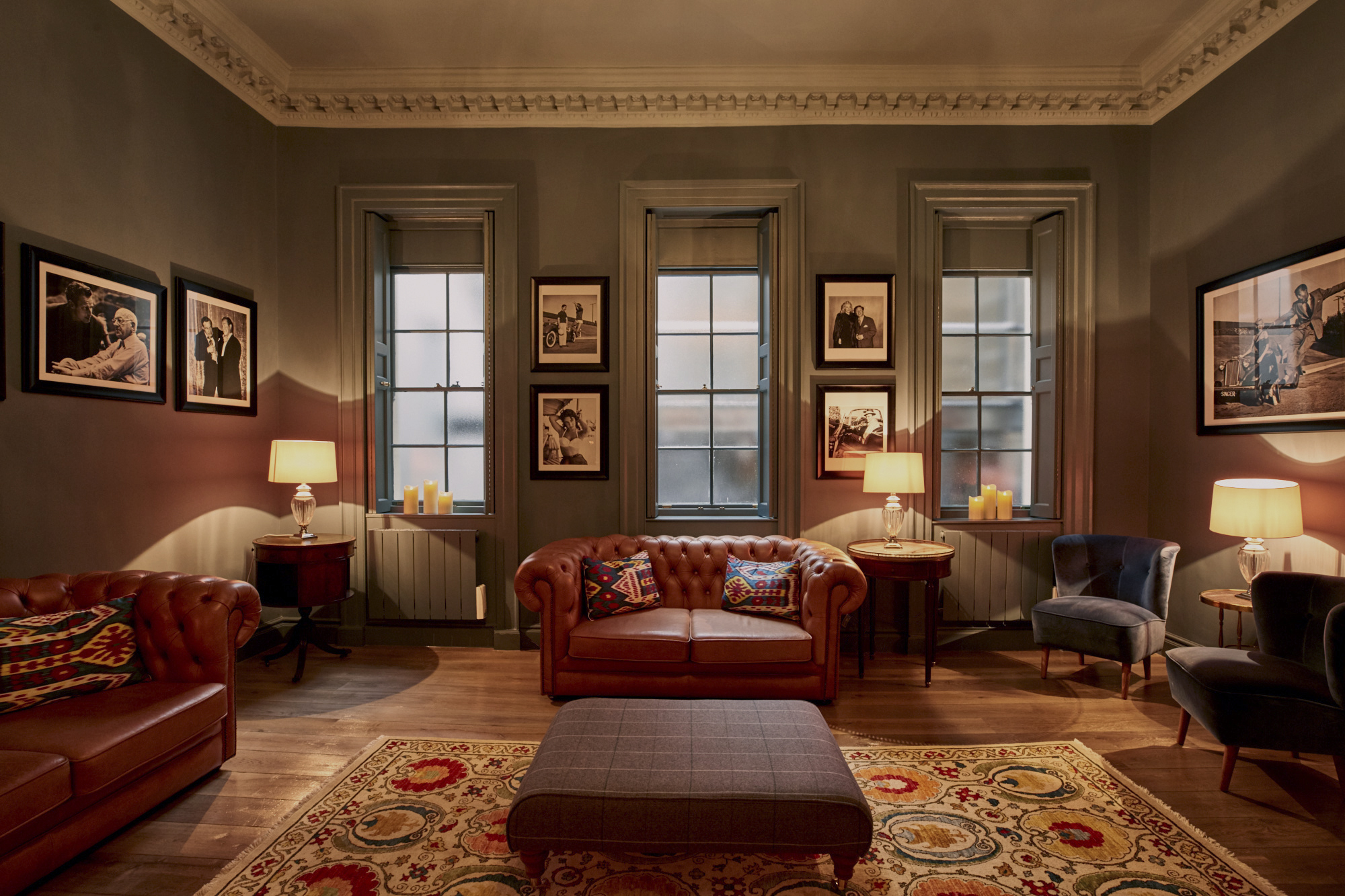 Argyll Suite lounge at London Palladium, stylish seating for networking events.