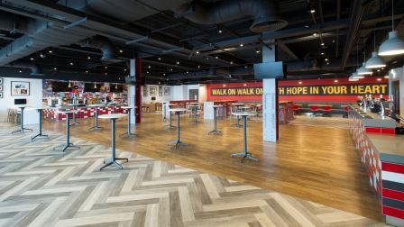 Anfield Beat venue with modern design, ideal for networking events and receptions.