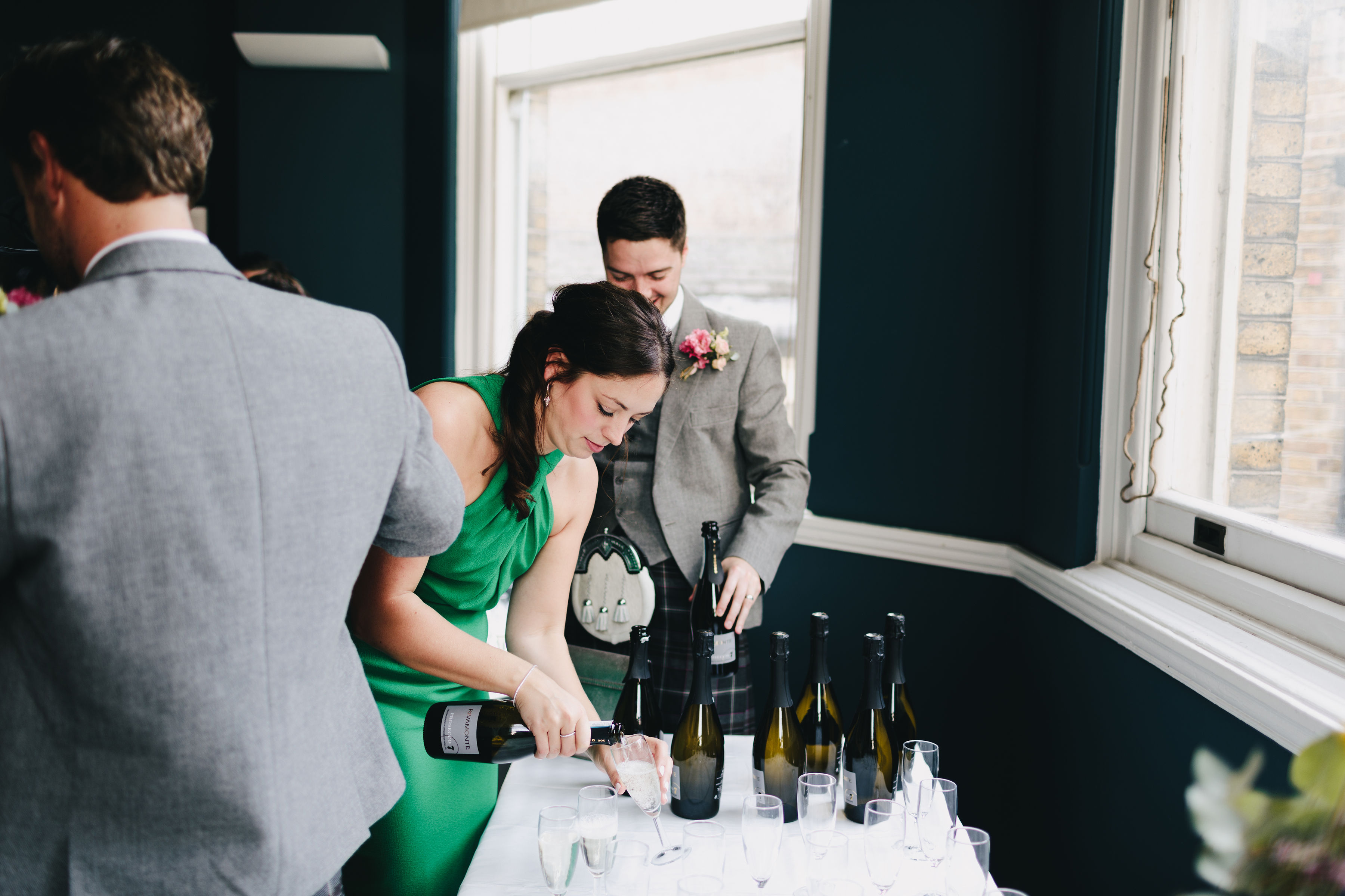 Stylish event setup in Shoreditch Town Hall's Medium Committee Room for networking celebration.