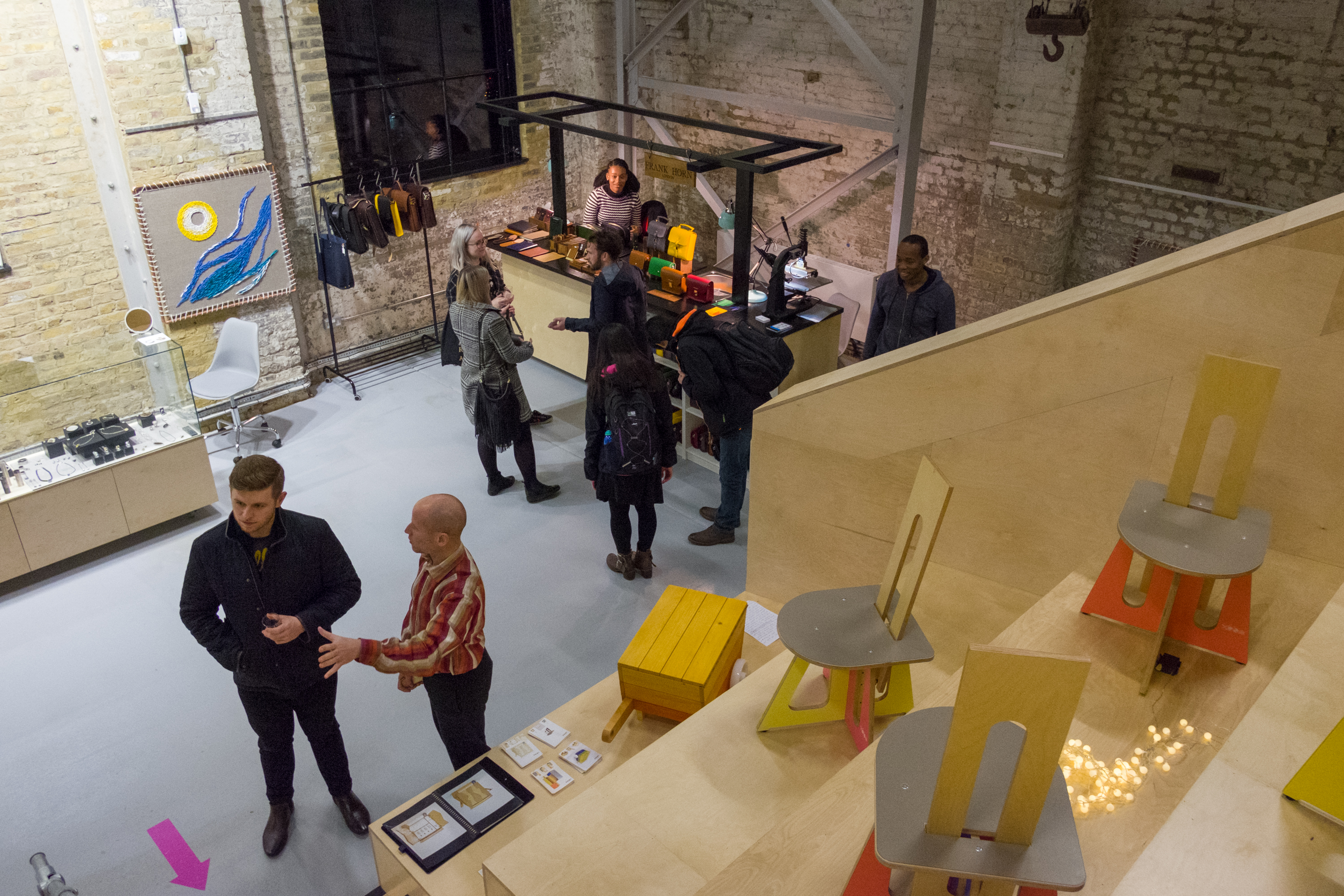 Vibrant Exhibition Hall in Craft Central for creative gatherings and networking events.