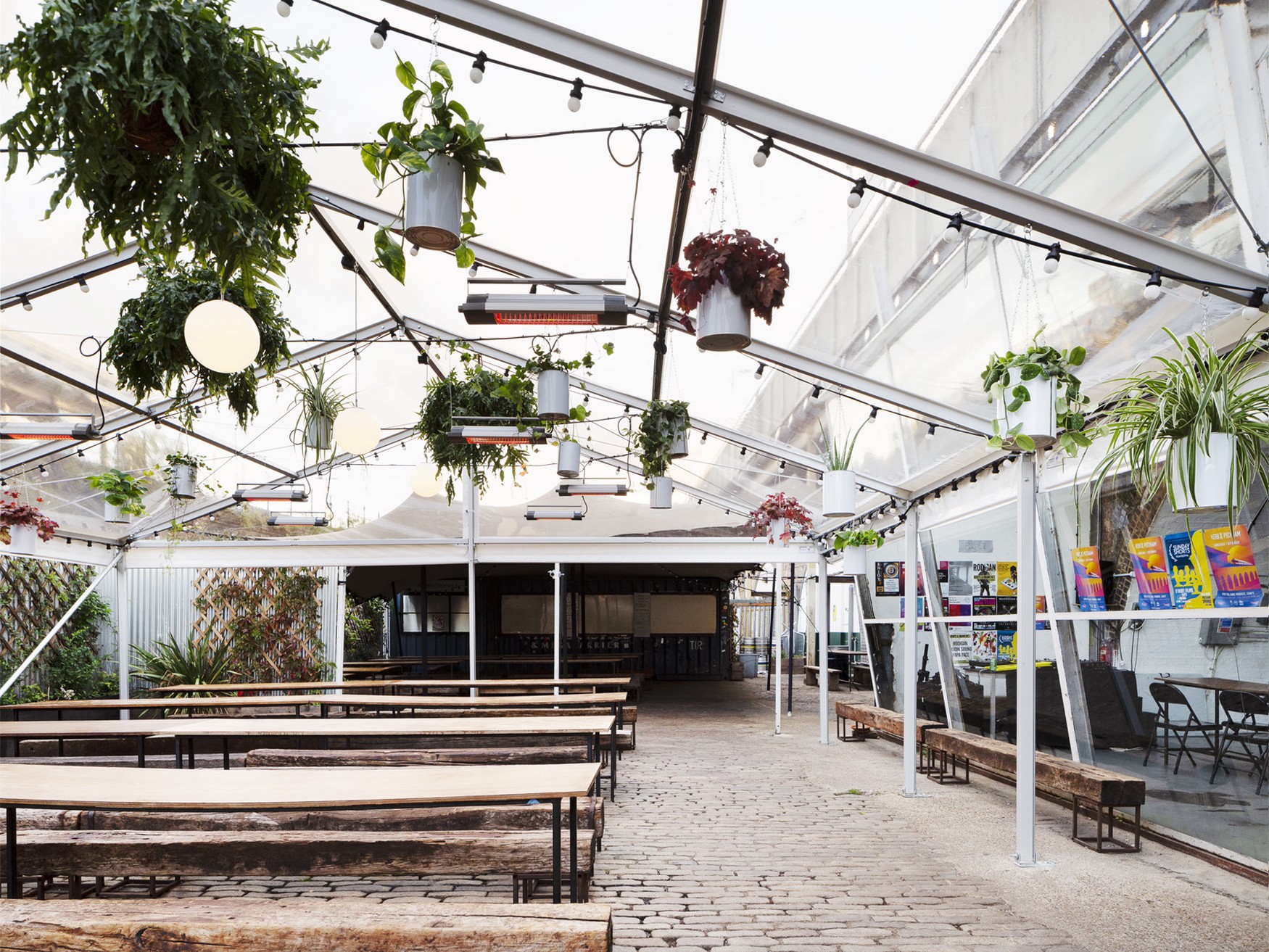 Whole Venue in Peckham Springs: greenhouse event space for casual gatherings and social events.