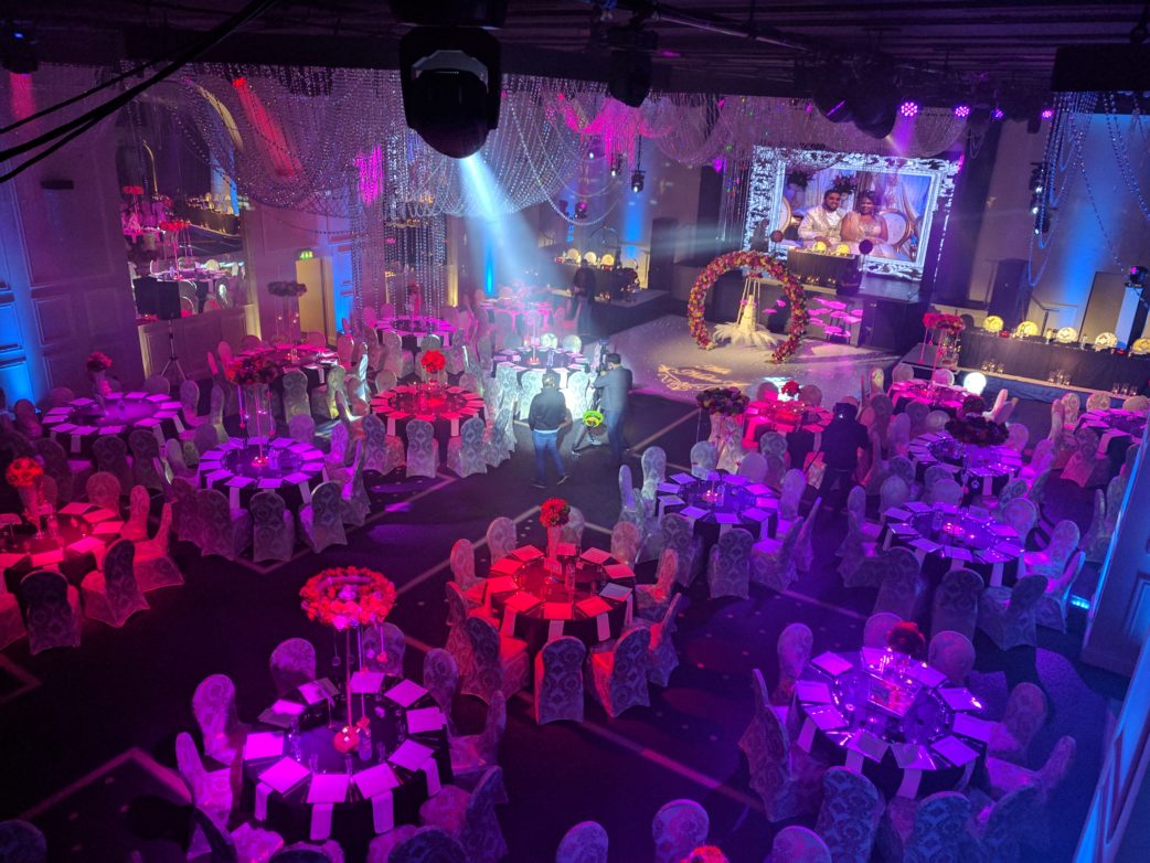 International Suite at Mercure Manchester, elegant tables for weddings and corporate events.