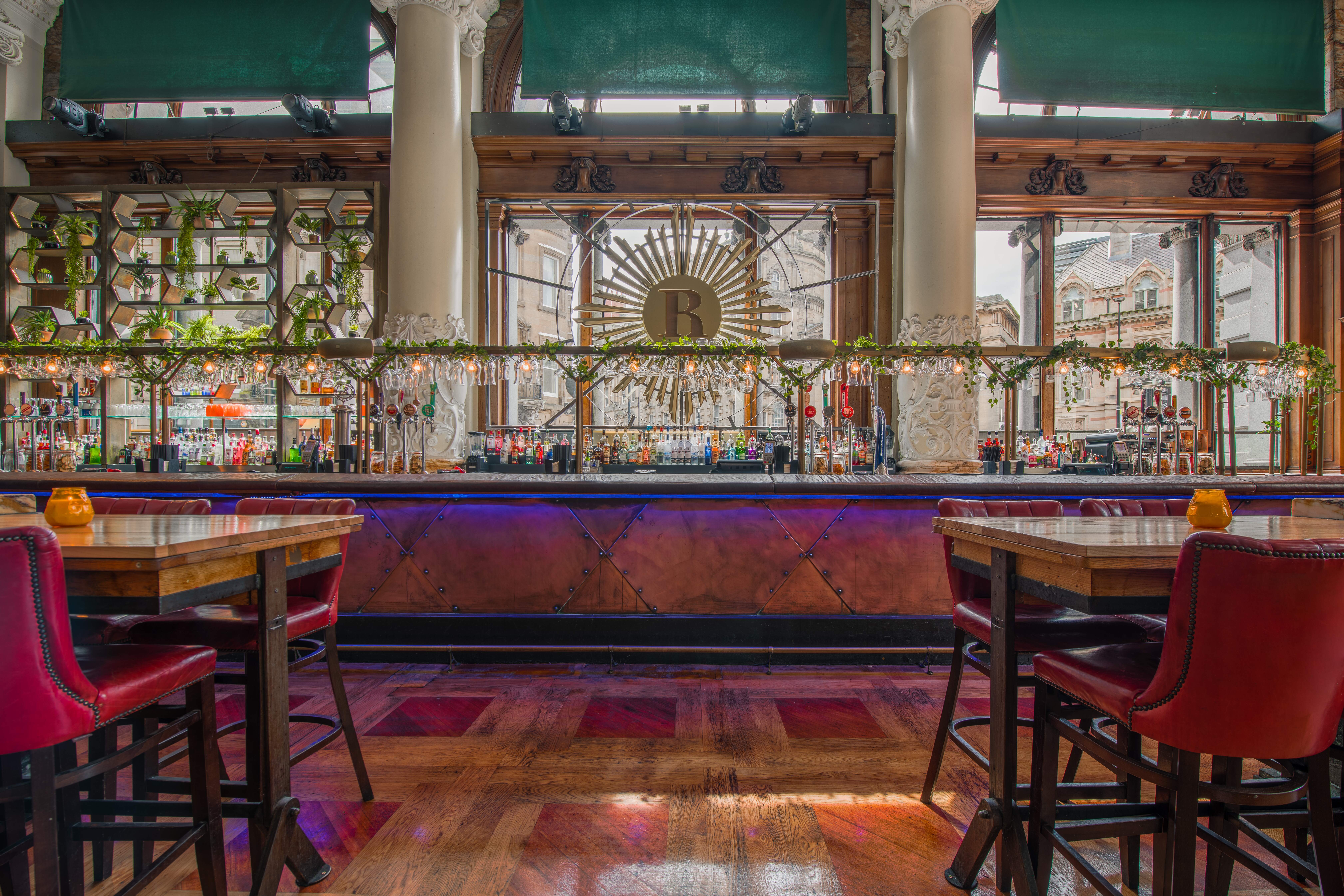 Stylish bar area in Revolution Newcastle, perfect for networking events and cocktail receptions.
