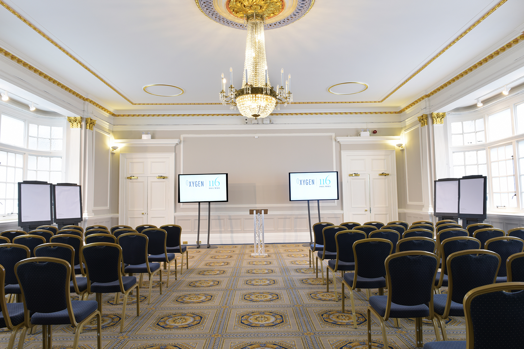Elegant meeting room at Burton, 116 Pall Mall, ideal for corporate events and seminars.