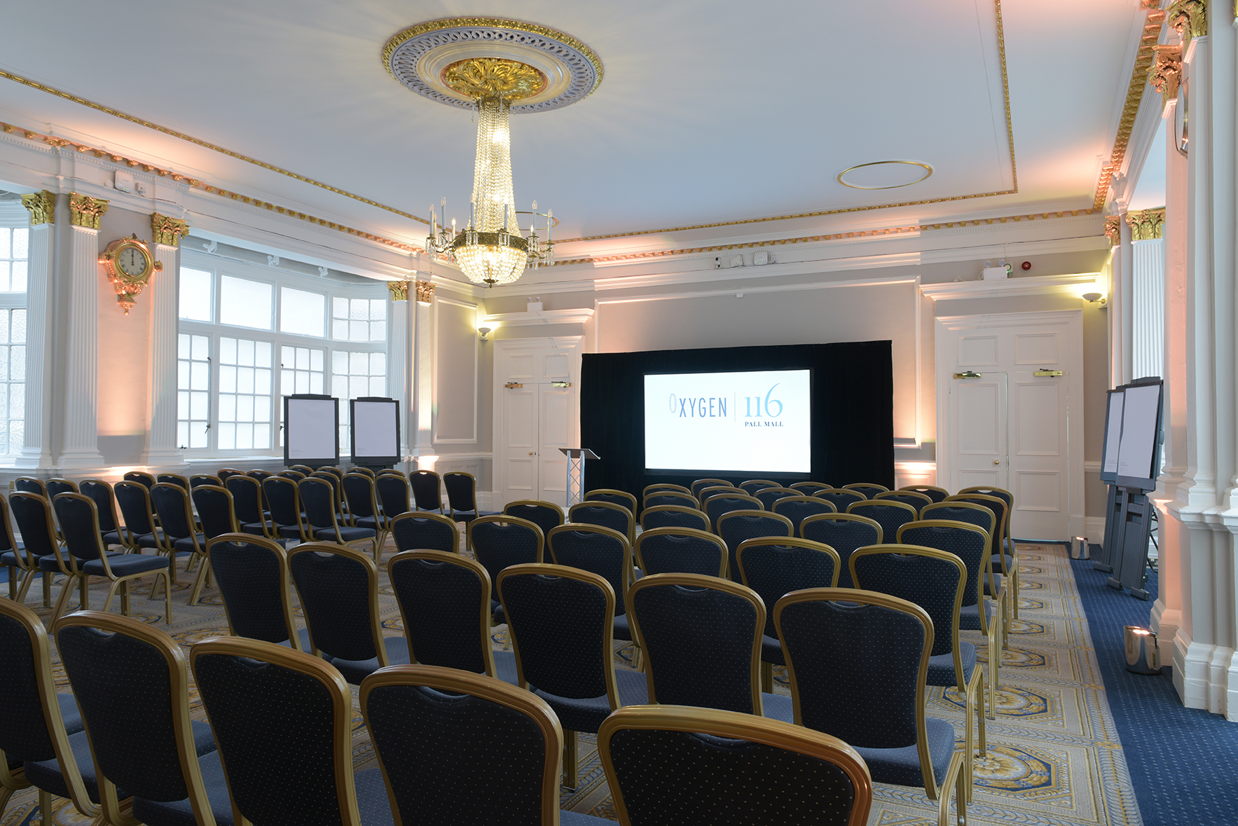 Elegant meeting room at Burton, 116 Pall Mall, perfect for corporate events and presentations.