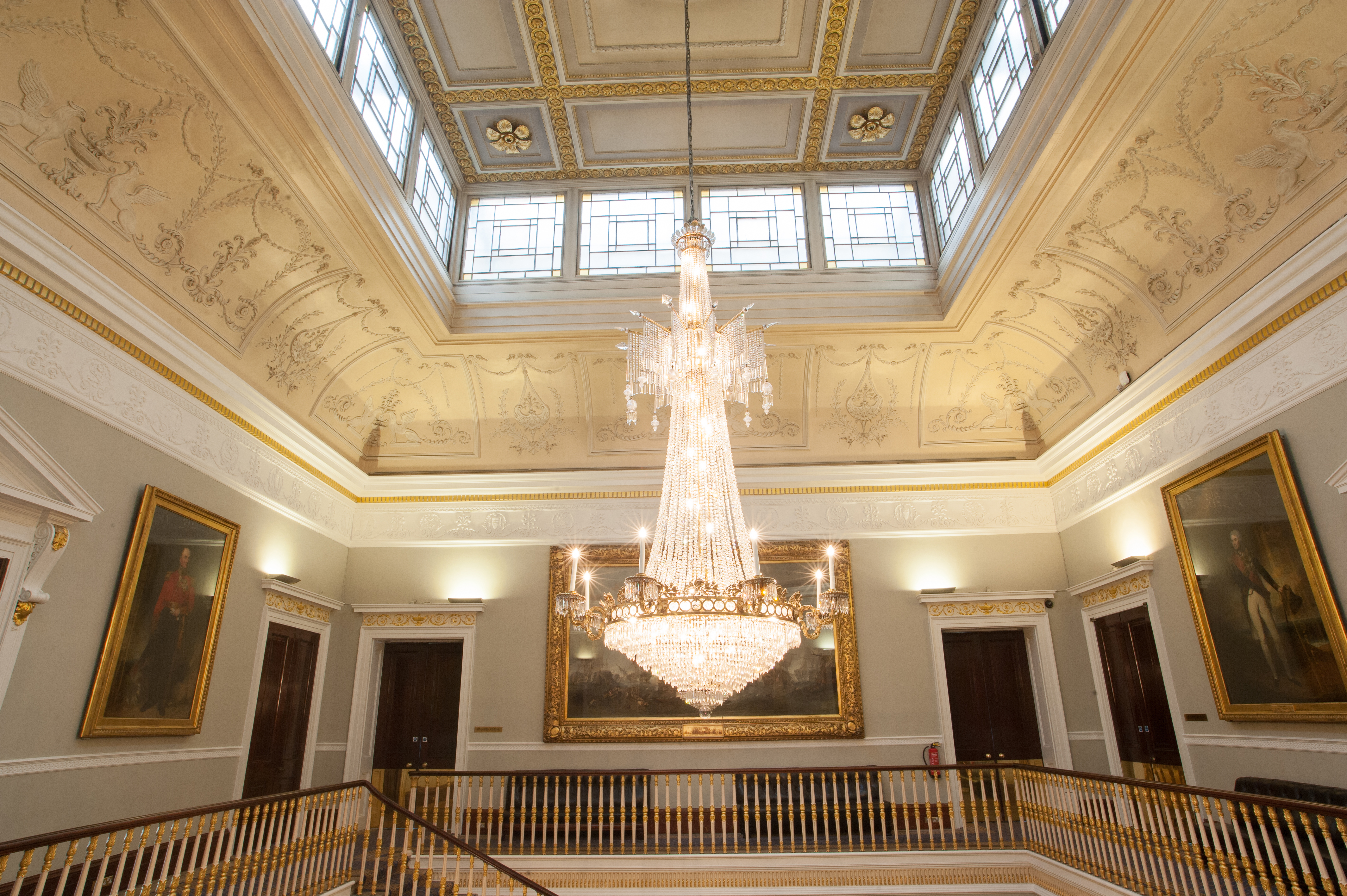 Elegant venue at Burton, 116 Pall Mall with grand chandelier for upscale events.