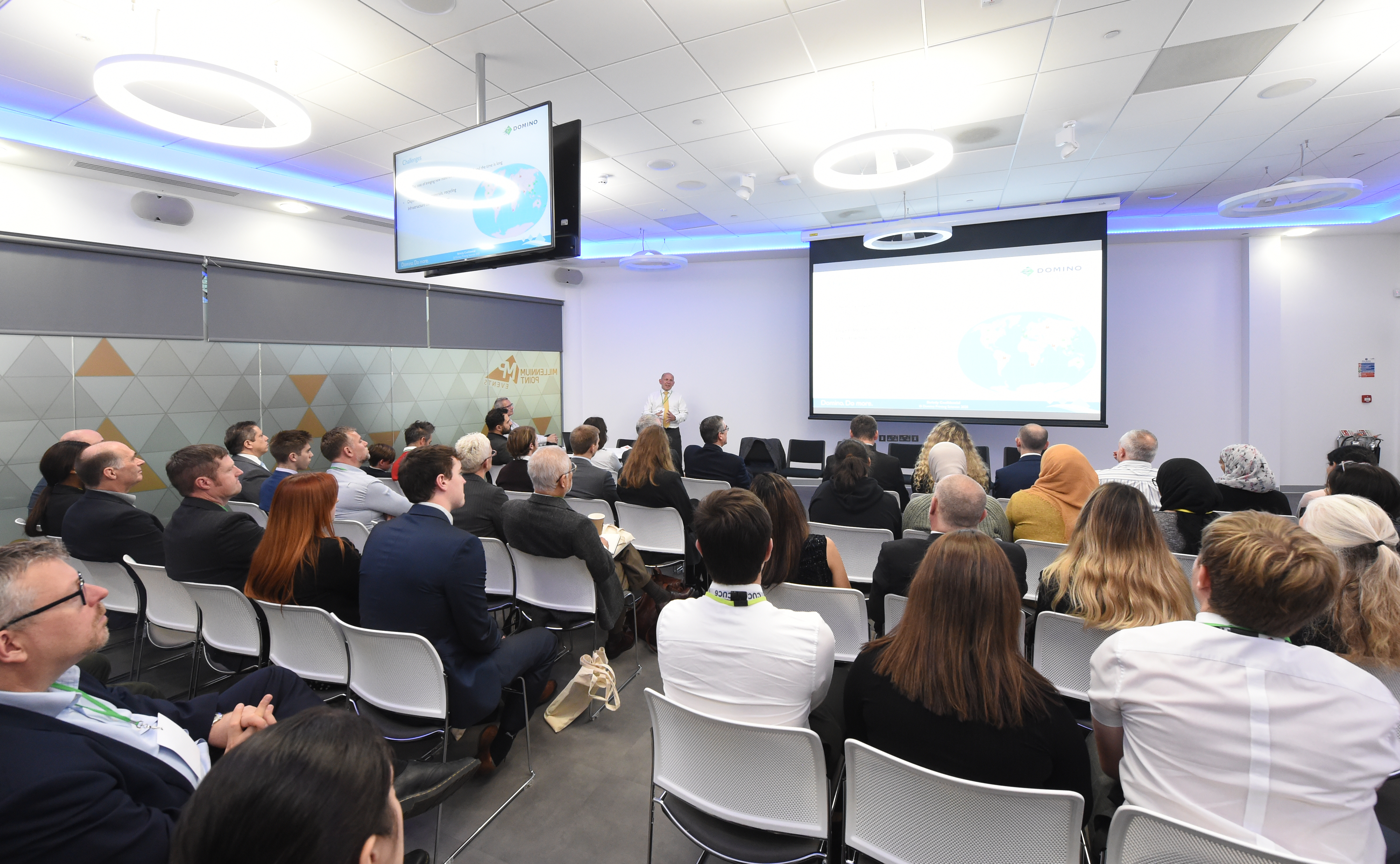 CONNECT Event Space conference with modern AV technology and engaged attendees.