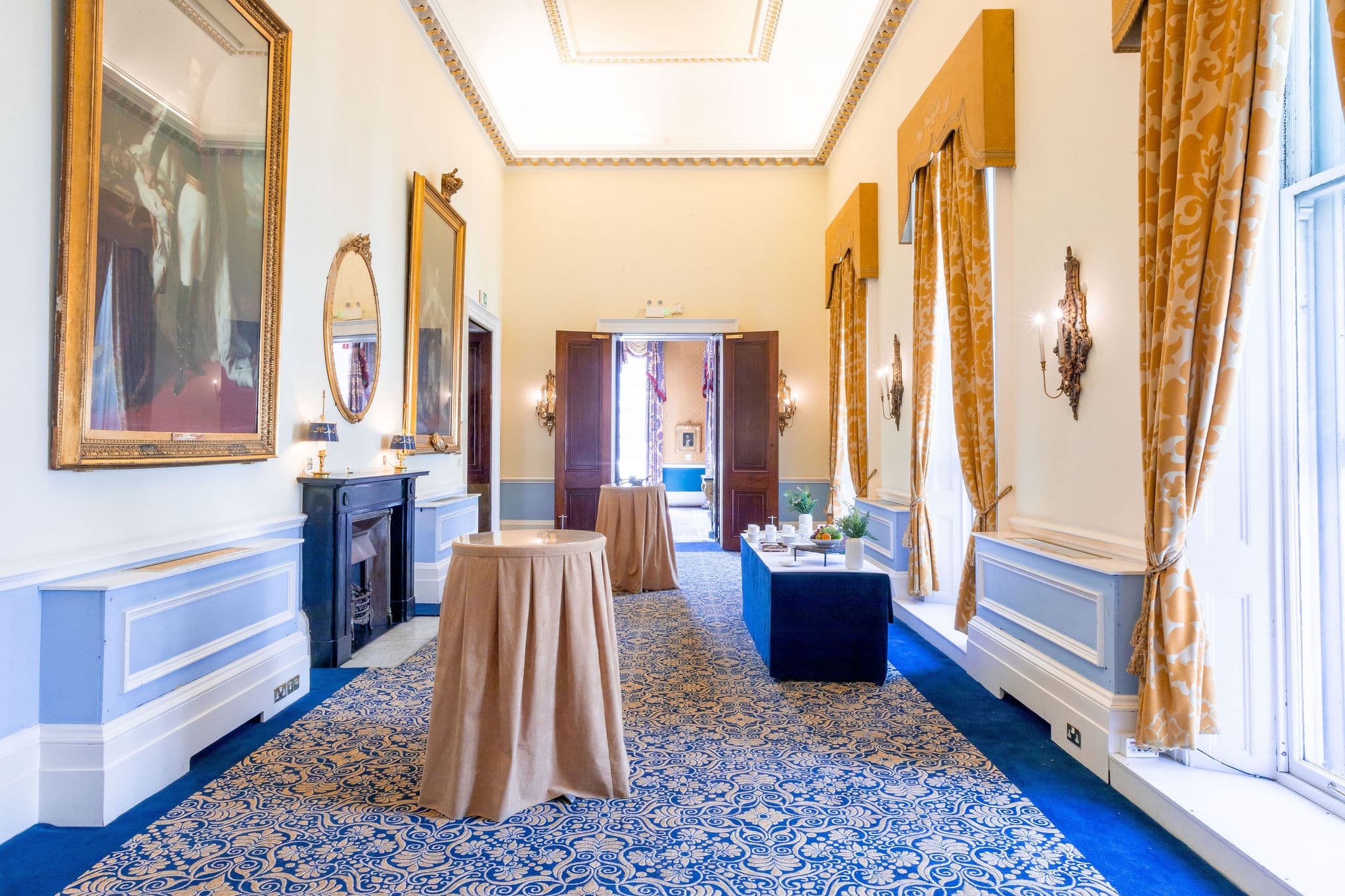 St James Rooms at 116 Pall Mall: elegant period venue set for a corporate reception or event.