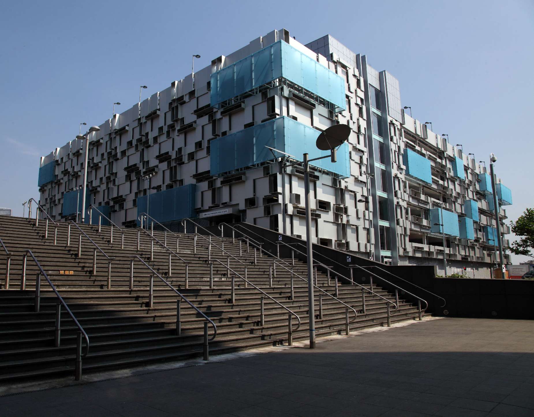 Modern Millennium Point venue with unique facade, ideal for conferences and exhibitions.