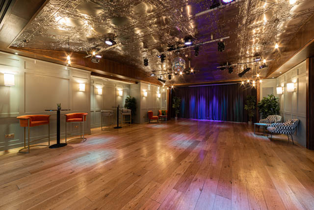 Green Room at Century Club: modern event space with polished floors for corporate and social events.