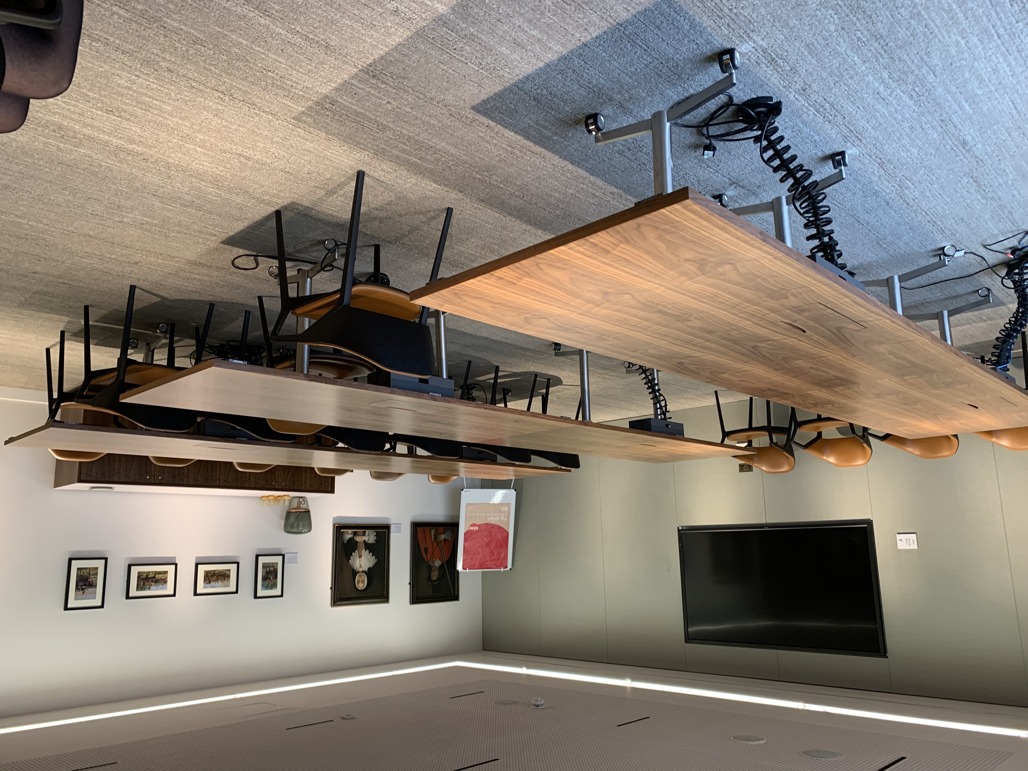 Boardroom at National Army Museum with flexible tables for meetings and workshops.