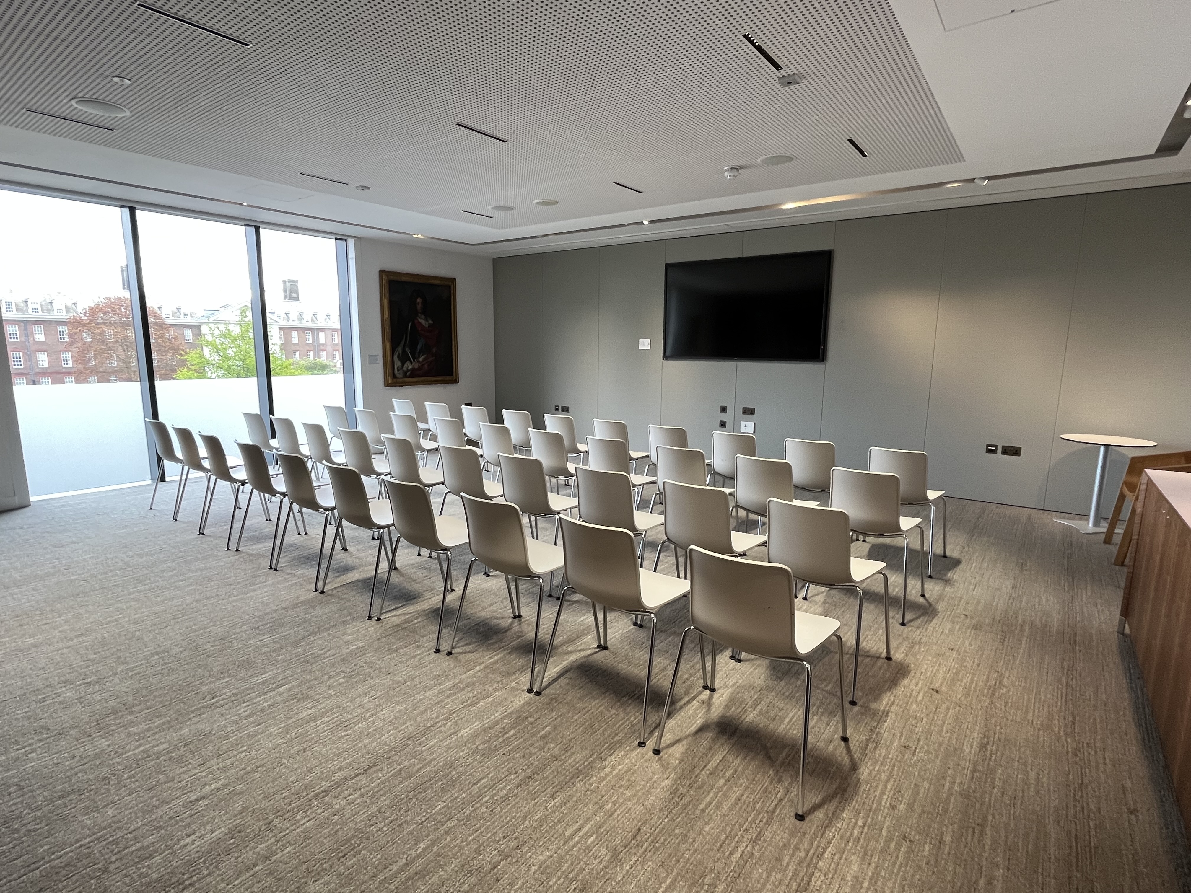 Boardroom at National Army Museum, featuring organized seating for corporate seminars.