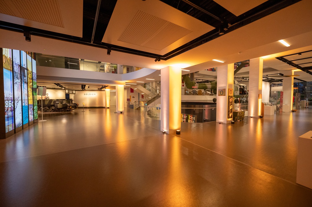 Spacious Foyer at National Army Museum, ideal for conferences and social gatherings.
