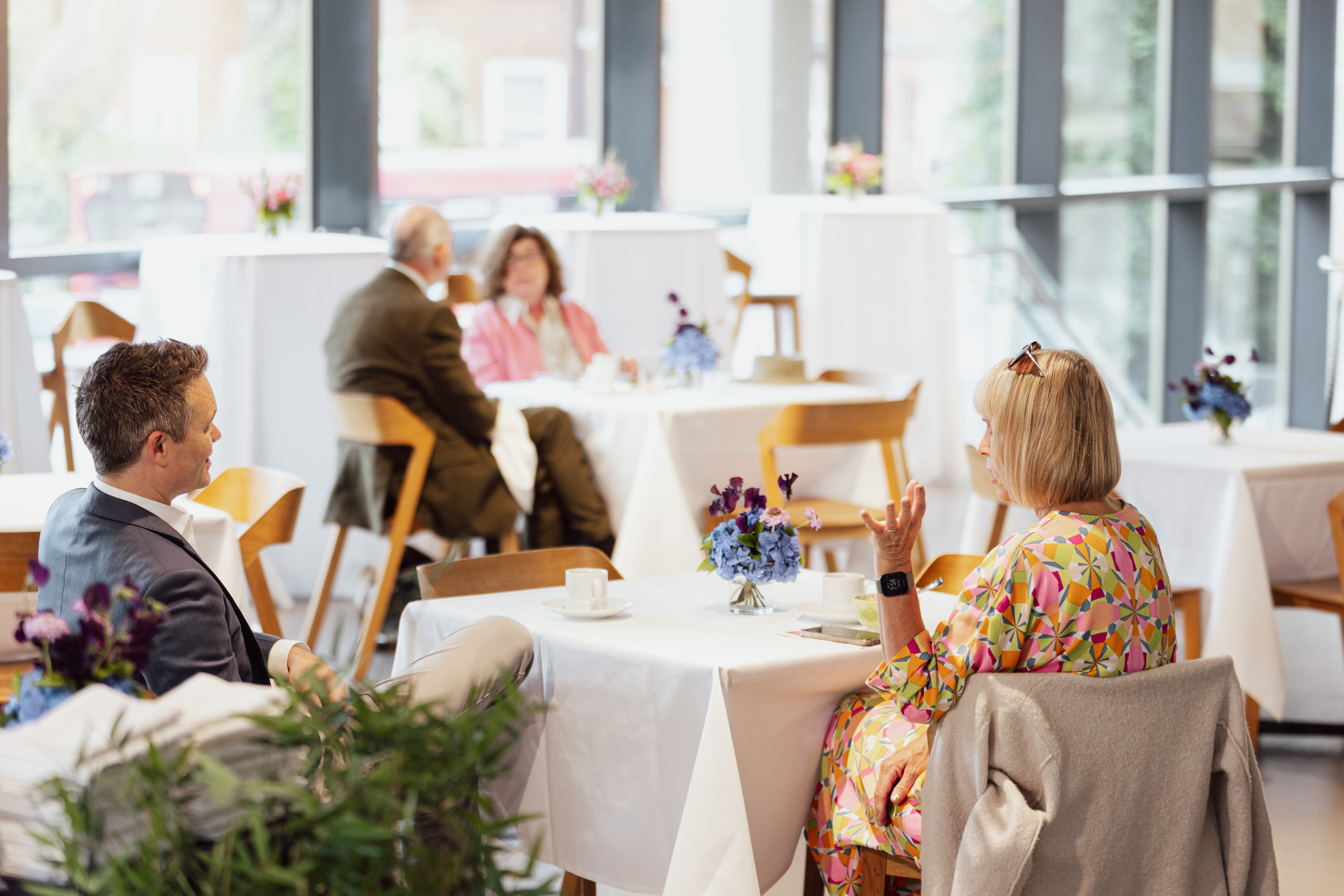 Elegant event space in National Army Museum cafe, perfect for networking and social gatherings.