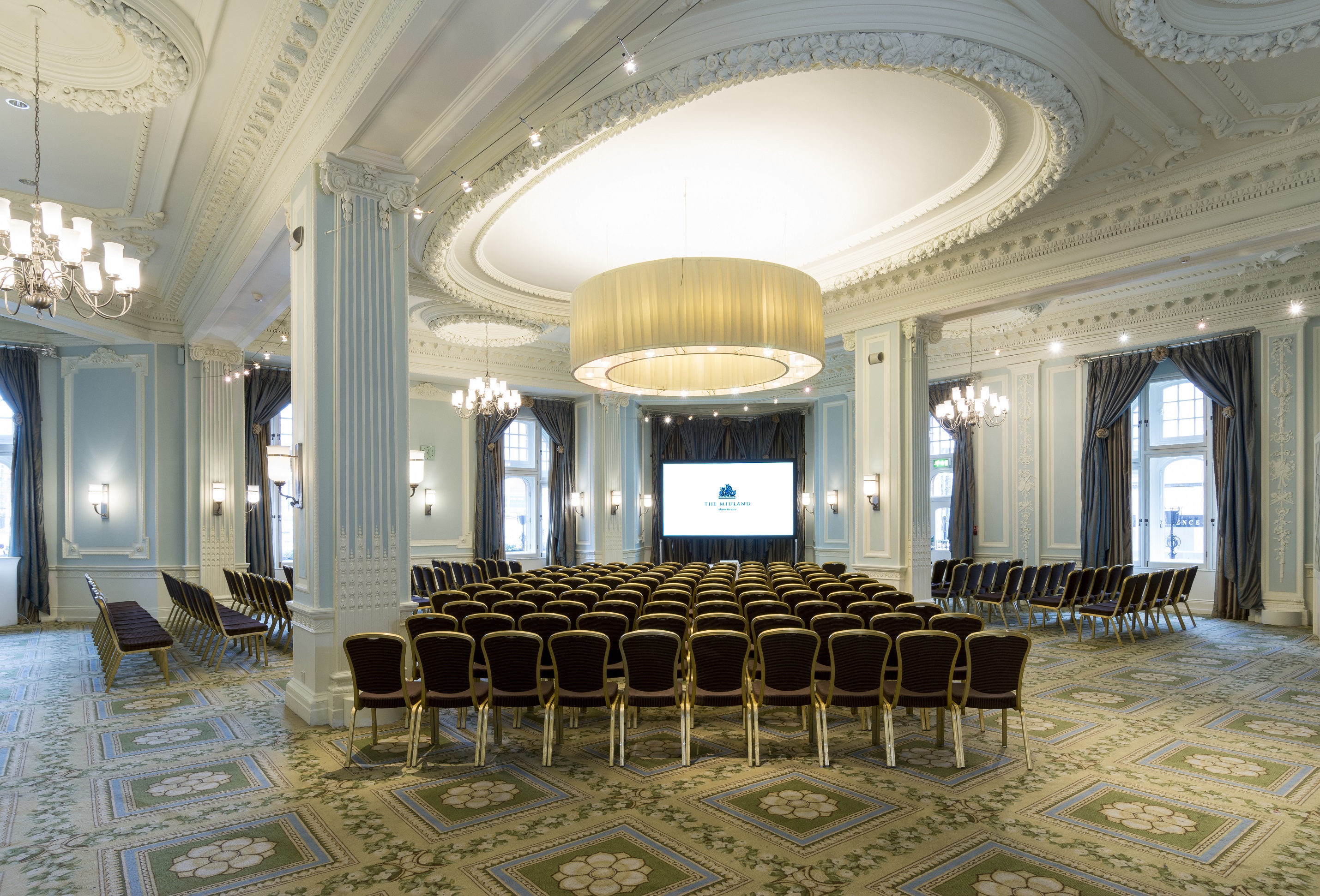 Elegant event space at The Trafford, Midland Hotel for conferences and meetings.