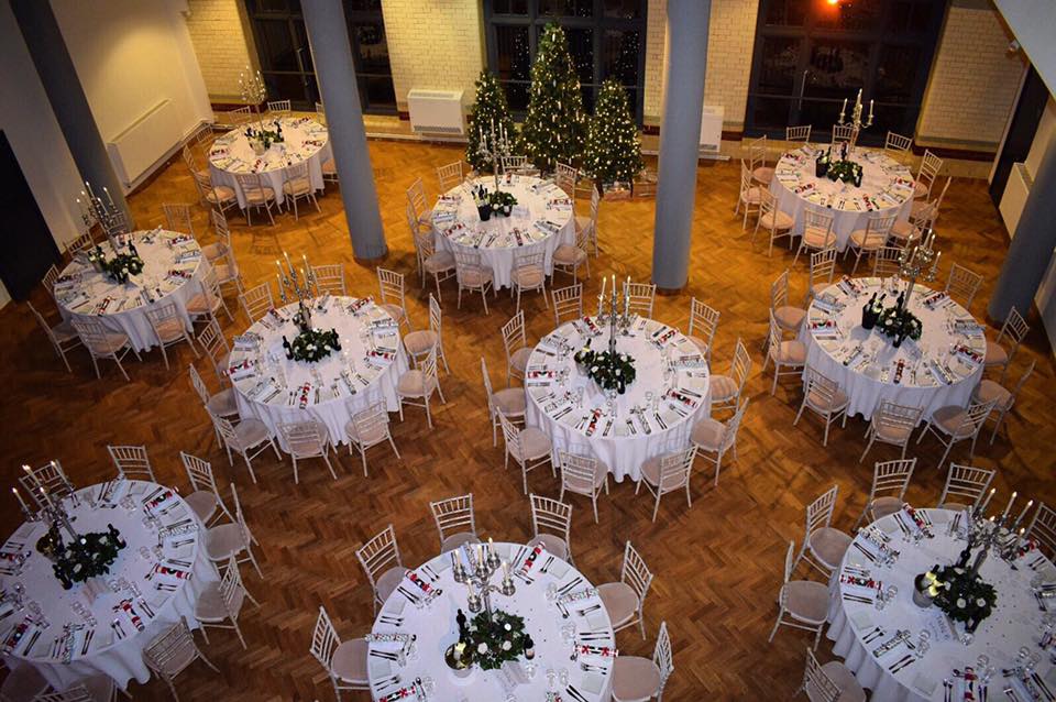 Elegant event space at The Pumping House for formal dinners and galas.