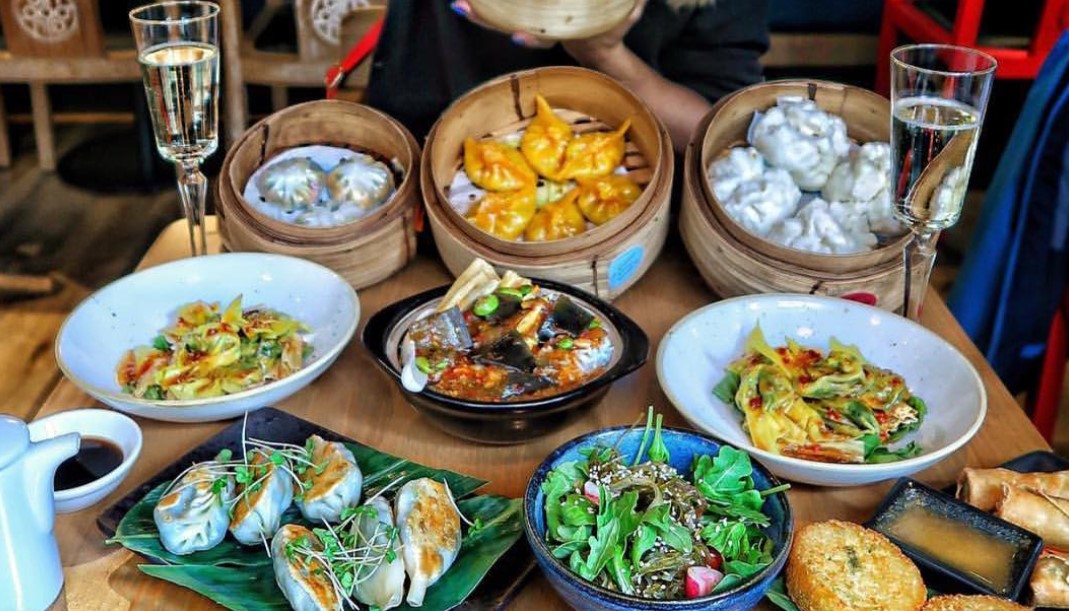 Vibrant dim sum spread at Upstairs Lounge, ideal for networking and celebrations.