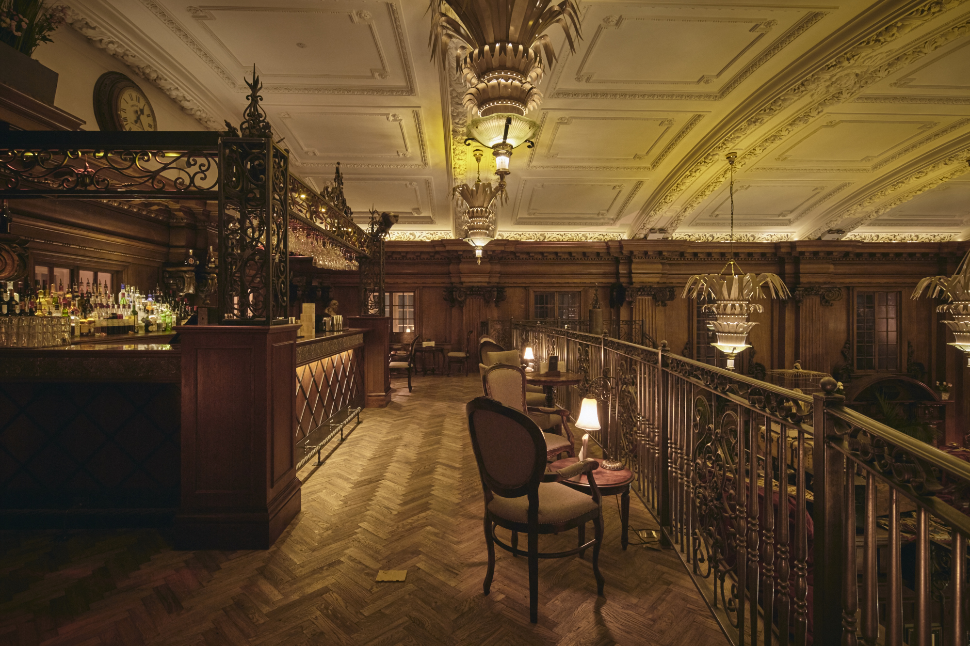 Elegant bar at The Mezzanine, ideal for intimate gatherings and networking events.