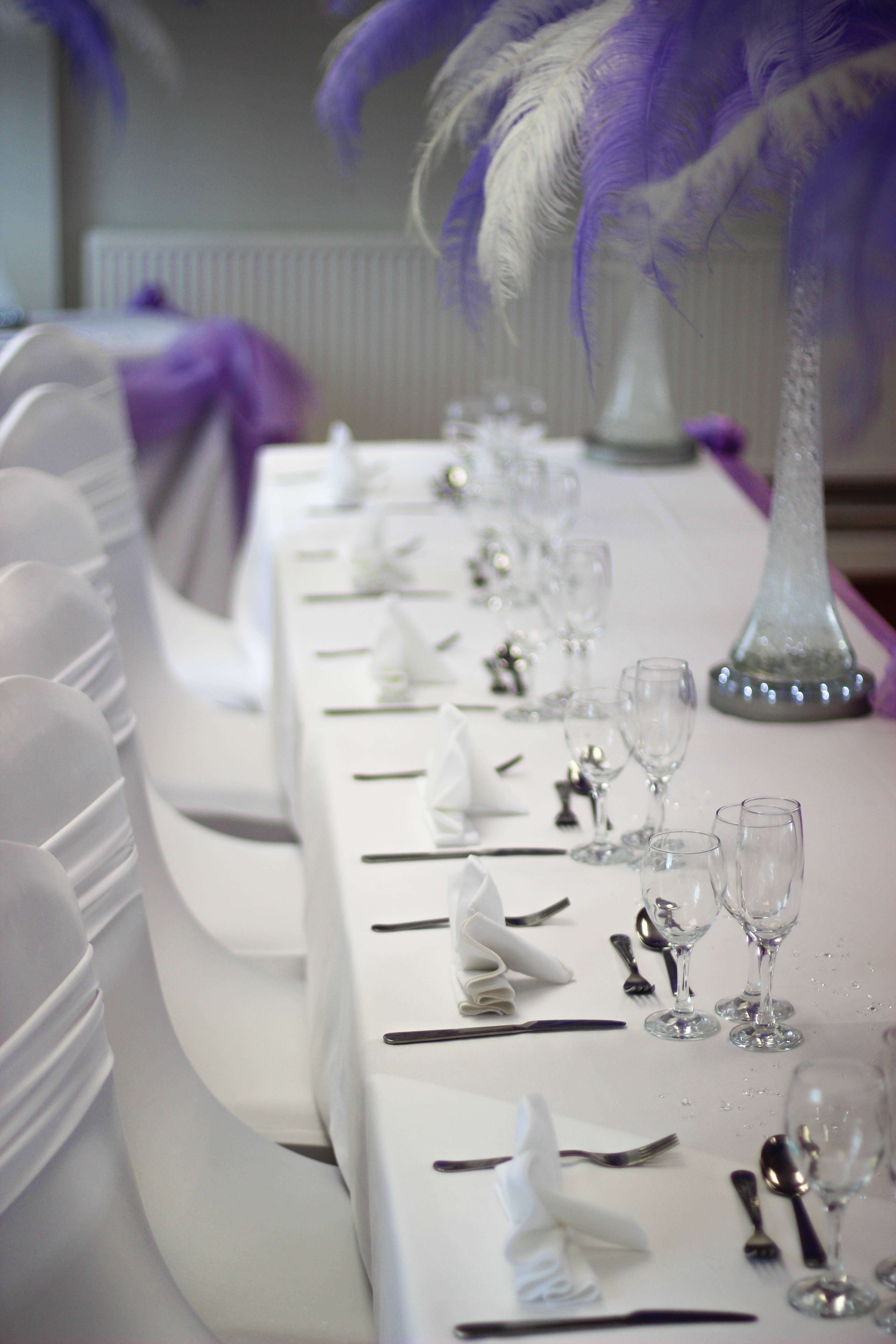 Elegant banquet table in Iris Conservatory, perfect for weddings and corporate events.